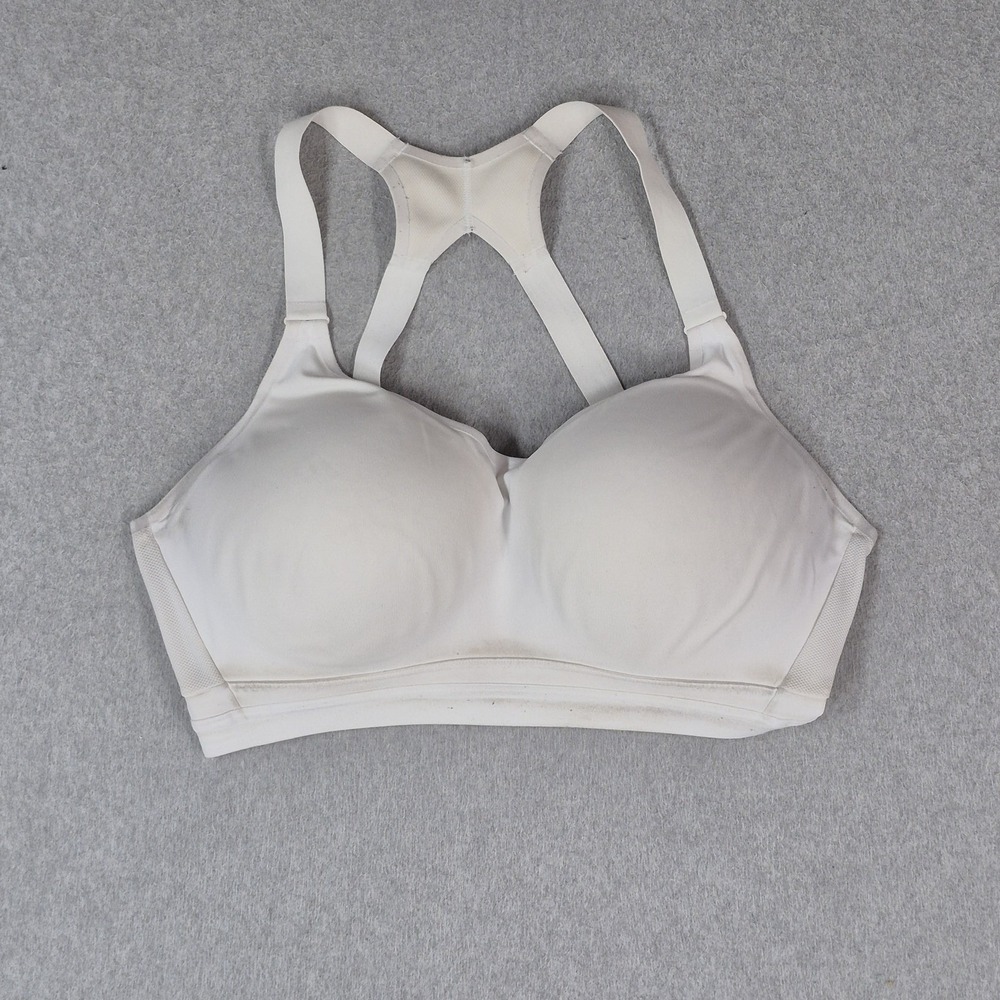 Victoria Secret Women Sports Bra 36DDD White Incredible By Underwired Racerback